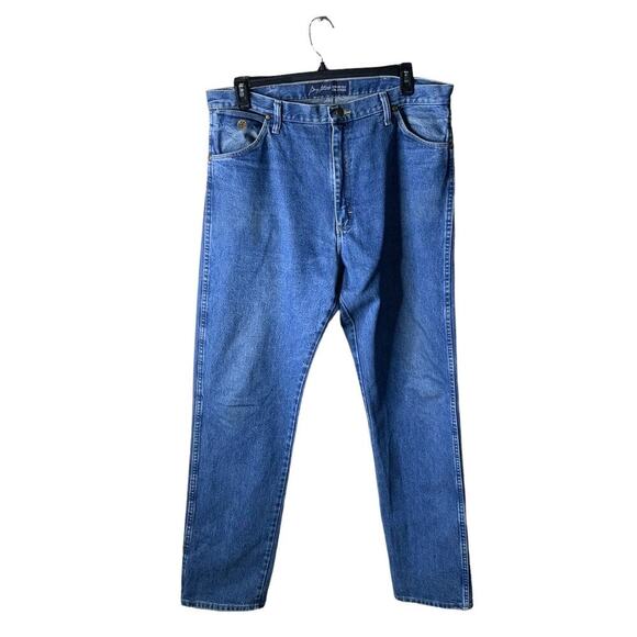 Wrangler Cowboy Cut Collection Jeans Mens 38X36 Straight Leg Mid Wash Streetwear - Picture 1 of 10